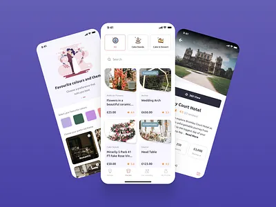 VaraXr app clean design ios iphone soft ui ux wedding