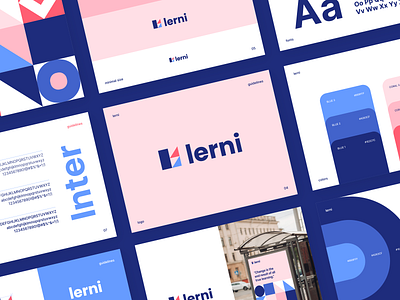 Lerni - Brand Identity for Educational Platform brand brand book brand design brand guideline brand identity branding clean colors graphic design logo logo design logotype minimal ui