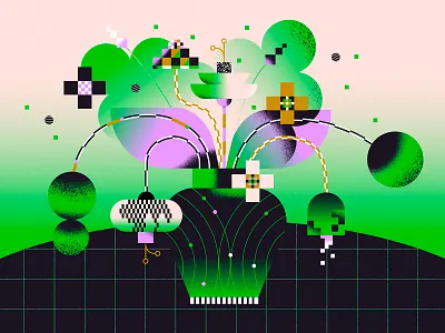 Configuring your Git environment for success bouquet code coding developer editorial flowers illustration pixel still life texture