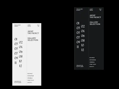 Klasik Gallery Web Exploration - Mobile Menu adobe xd clean design digital klasik klsk minimalist modern posters typography ui web white space