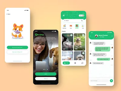 Pet Sitting App adobexd android app design illustration ios mobile app mobile ui pet sitting treinetic ui ui and ux uiux ux