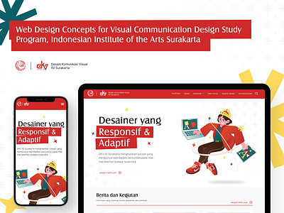 Research | DKV ISI Surakarta web design | Dekstop & Mobile branding design homepage illustration interface landing page ui user interface ux web web design website