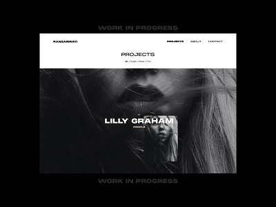 WIP - Photographer Portfolio #Gallery Hover design flat gallery minimal portfolio ui website
