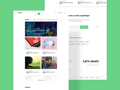 Bloom - Blog Redesign blog design ui uidesigner uiux userinterfacedesign ux web webdesign website websiteblog