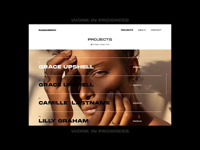 WIP - Photographer Portfolio #List View Hover design flat gallery minimal photographer portfolio ui website