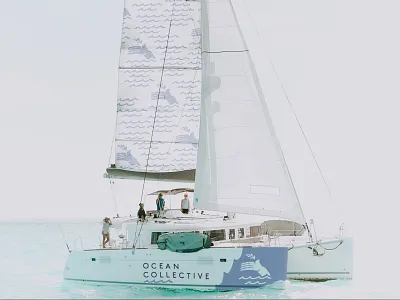 Creative collective Boat boat brand branding graphic design icon iconography ocean collective sail boat