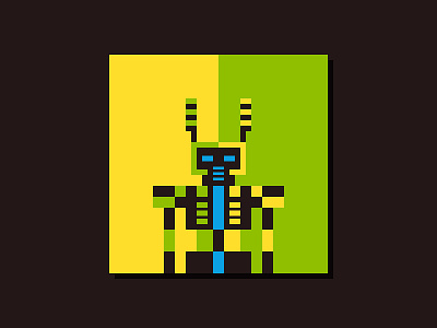 Soviet Robot "Loki" abstract art crypto flat geometric illustration loki nft nftart pixel robot