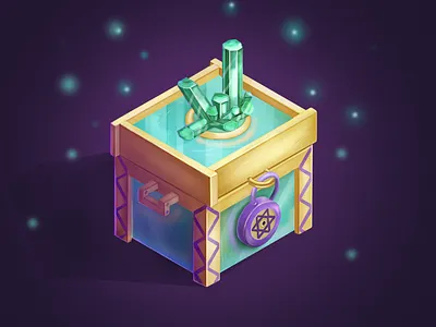 A chest of sorcerer's art chest graphic design illustration