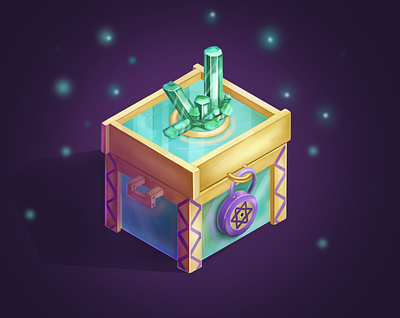 A chest of sorcerer's art chest graphic design illustration