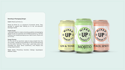 Branding & Packaging: Mixed Up Drinks Co. branding graphic design illustration packaging design vector