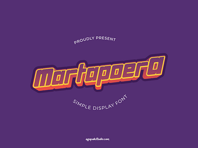 MARTAPOERA SIMPLE DISPLAY FONT - calligraphy display display font e sport esport fonts illustration lettering logo logotype