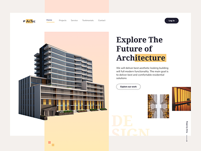 Architectural Studio Landing page agency archi archi farm architec architectural agency architecture architecture studio buildong construction exterior design firm landing page minimalist modern property real state ui ux website website design