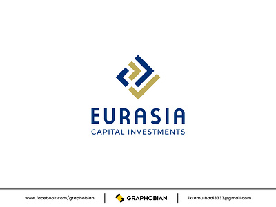 EURASIA CAPITAL INVESTMENTS bank business logo capital investment corporate logo emblem financial logo geometric logo logo design logomark modern