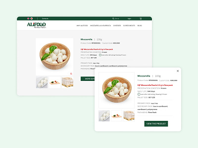 Alifood - Product page