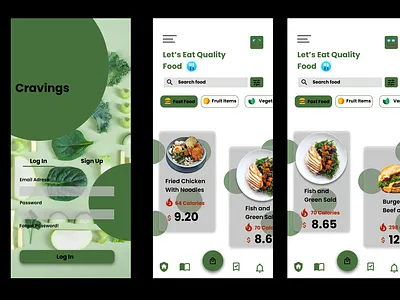 Craving Restaurant App ui ux