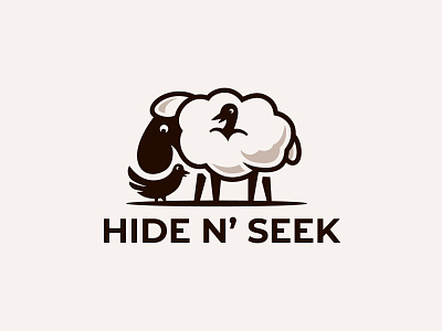 Hide N' Seek bird brand branding design duck fun hide hide and seek hide n seek illustration kids logo logo design modern play playful seek sheep