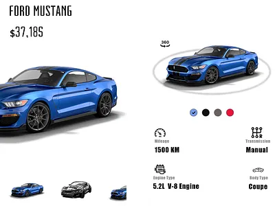Mustang Sale Application ui ux
