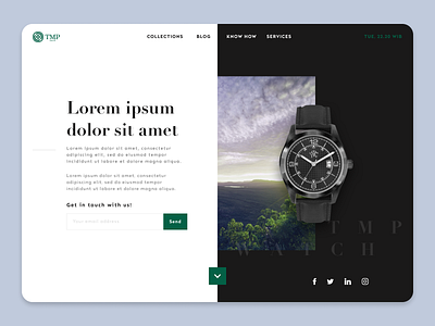 Watch Website - UI/UX Design dailyuiux design inspiration landing page ui uiux ux watch website