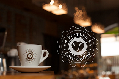 Premium Love Coffee Logo Design 300dpi branding cmyk coffee coffee logo combine logo design graphic design icon logo modern logo vector