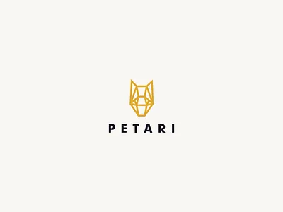 Petari - luxury store for pets brand branding cats dogs logo luxury pets shop store yellow