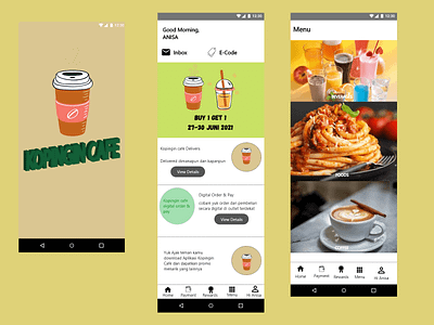 Kopingin Cafe design ui ux web