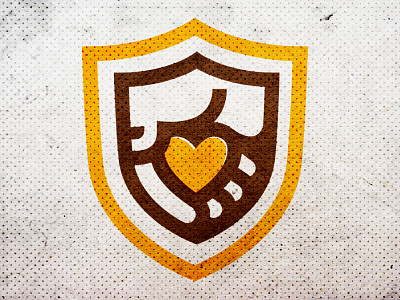 Logo Update badge branding chunky design hand heart icon identity logo non profit