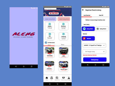 Aplikasi Lelang design mobile phone ui ux