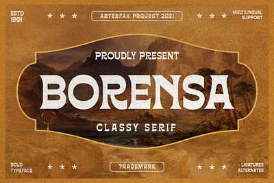 Borensa - Vintage Serif font seriffont typography vintagefont