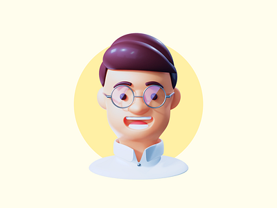 Board Member - 3D Icon 3d board branding character cute glasses icon illustration it lawyer render white collar yellow
