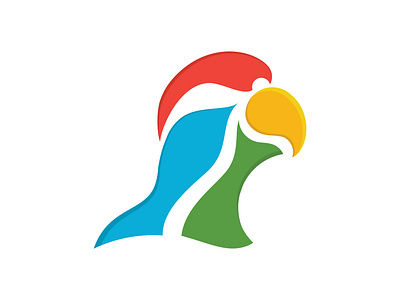 Minimalist Bird | Colorful Parrot animals bird brand identity branding clean colorfull colors creative logo design flat flat logo geometric logo logodesign logos minimalist parrot sale symbol vector
