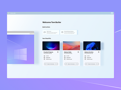 Windows 365 dashboard 365 copy dashboard design figma icon icons new product product design rebuild recreation ui ui design virtual machine virtual os windows windows 365