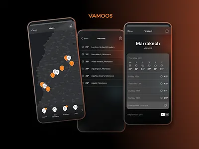 Travel manager - map & weather app card clean dashboard design forecast interface ios iphone list location map minimal mobile navigation travel trip ui ux weather