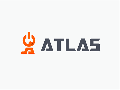 Atlas energy atlas bold branding design electric energy logo minimal power simple strong