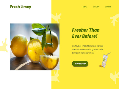 Fresh Lemonade Store - Website adobe xd brand identity branding concept design fresh lemonade header hero section landing page logo minimalistic website playoffs ui website