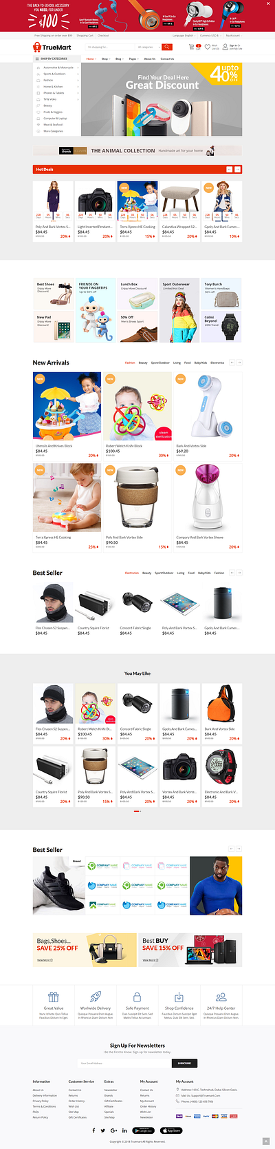 Truemart - Fashion Electronics Store HTML Template bootstrap ecommerce website ecommerce bootstrap template ecommerce fashion html template