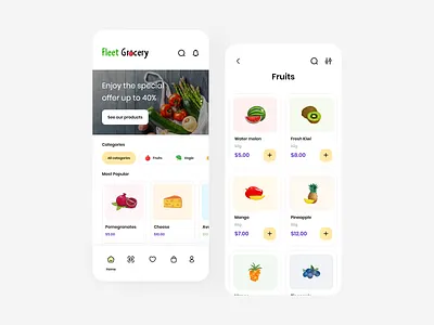 Grocery App app design crypto currency cryptocurrency dark dark app dark ui darkui finance game design grocery app ios minimal mobile mobile app design mobile design modern ui uidesign uiux uiuxdesign