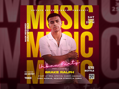 Night Club Party Flyer Template PSD artist birthday celebration club dj flyer flyer template night club summer template