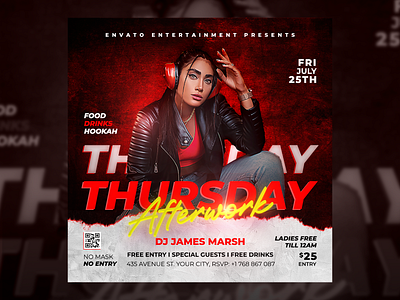 Night Club Party Flyer Template PSD artist club design dj flyer ladies ladies party night club summer template