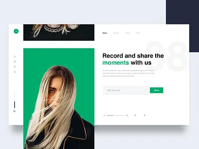 Recording Moments Web design 2021 branding color concept creative flat graphic design hero header homepage design landing minimal typography ui user interface ux visual web web design webdesign website