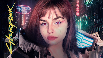 CyberPunk 2077 cyberpunk cyberpunk2077 design graphic design header manipulation photoshop thumbnail