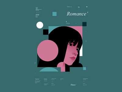 Romance abstract composition design girl girl illustration girl portrait grid illustration laconic layout lines minimal pattern portrait portrait illustration poster shapes woman woman illustration woman portrait