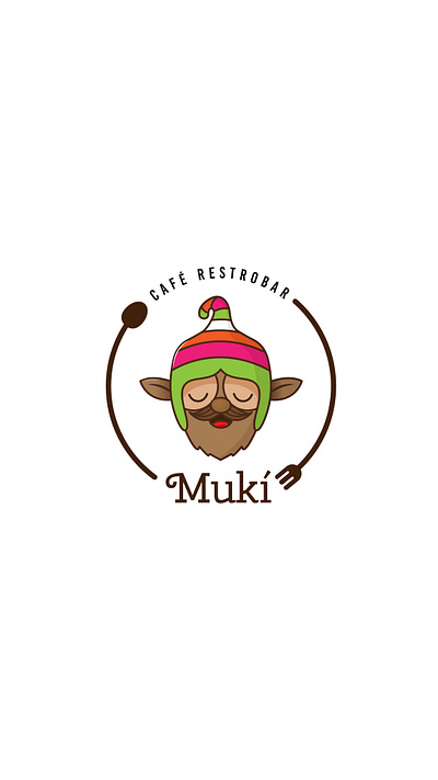 MUKI Café Restrobar art branding design illustration logo vector