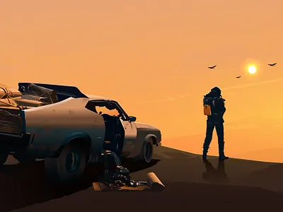 MAD MAX animation car design graphic art illustration illustrator motion graphics vector