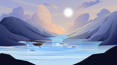 Lake (day-night-sunset) Scenic Illustrations background beautiful background free illustrations free png illustrations landmarks pixel true