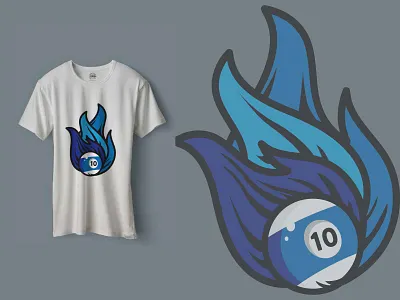 Billiard 10 Ball Logo Design Concept billiard logo conceptual cuesport design logo sports logo vector