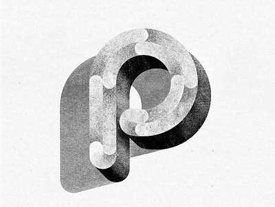 Letter P Sketch blackandwhite