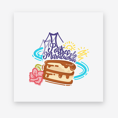 Identidad del Zulia para Chile "Postres la Maracuchita" branding cake creative design illustrator logo sugar vector art