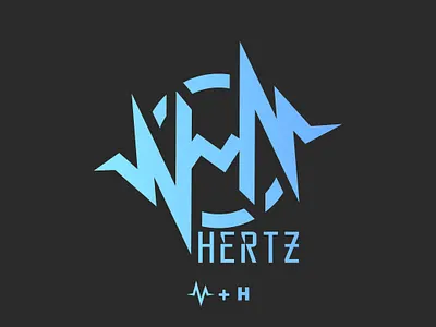 Hertz (Apps Music Logo) audio branding gradient graphic design hertz lightblue logo minimalism modernism spectrum vector wave