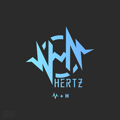 Hertz (Apps Music Logo) audio branding gradient graphic design hertz lightblue logo minimalism modernism spectrum vector wave