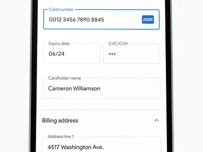 Add new card add card android app credit card form interface ios material payment text field ui ux